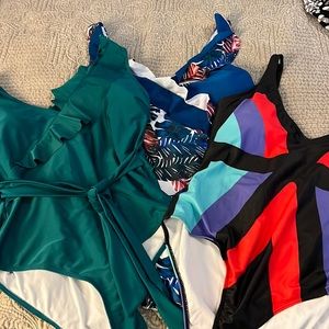 Lot of 3 Shein one piece swim suits